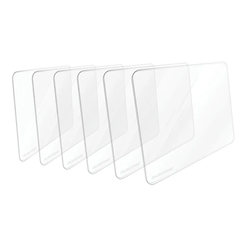 Colorations® Wooden Lapboard Stand with Acrylic Boards - Set of 6