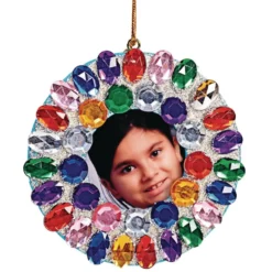 Colorations® Wooden Photo Frame Ornaments - Set of 12