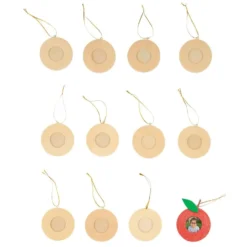 Colorations® Wooden Photo Frame Ornaments - Set of 12