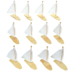 Colorations® Wooden Sailboats - Set of 12