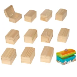 Colorations® Wooden Treasure Boxes - Set of 12