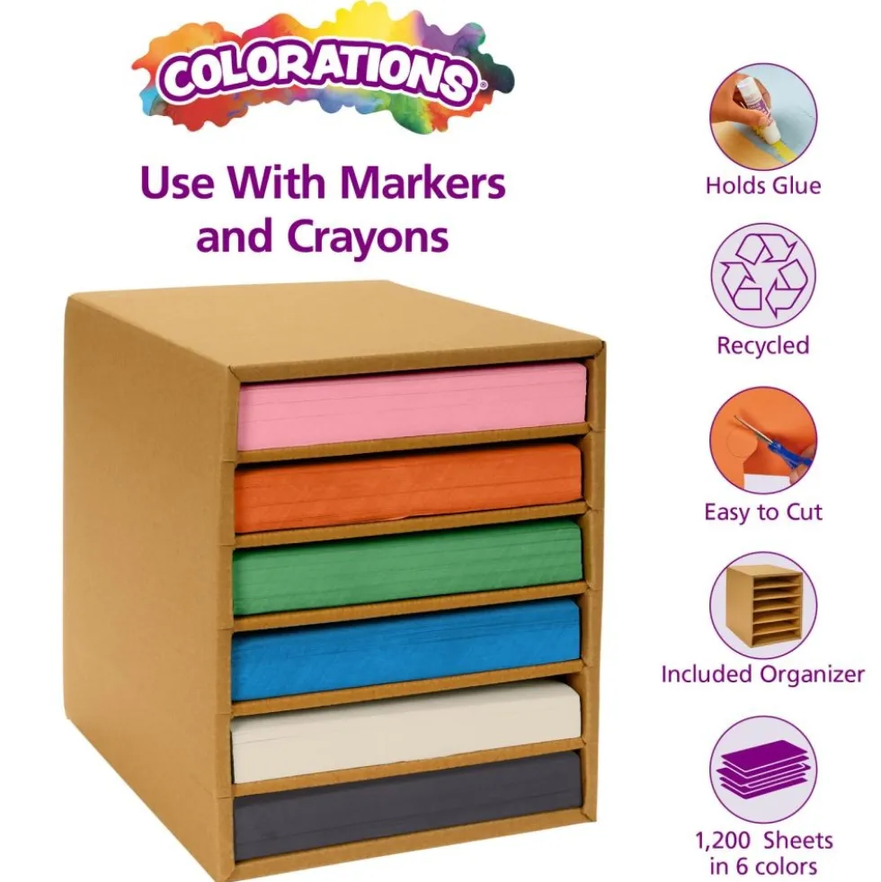 Colorations® 9" x 12" Lightweight Construction With Organizer - 1200 Sheets