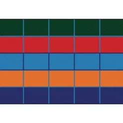 Color Blocks Seating 6' x 9' Rectangle Kids Value PLUS Carpet
