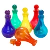 Colored Plastic Potion Bottles - 6 Pack