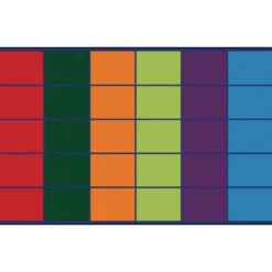 Colorful Rows Seating 8'4" x 13'4" Rectangle Premium Carpet