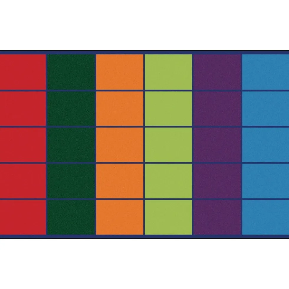 Colorful Rows Seating 8'4" x 13'4" Rectangle Premium Carpet
