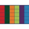 Colorful Rows Seating 6' x 9' Rectangle Premium Carpet