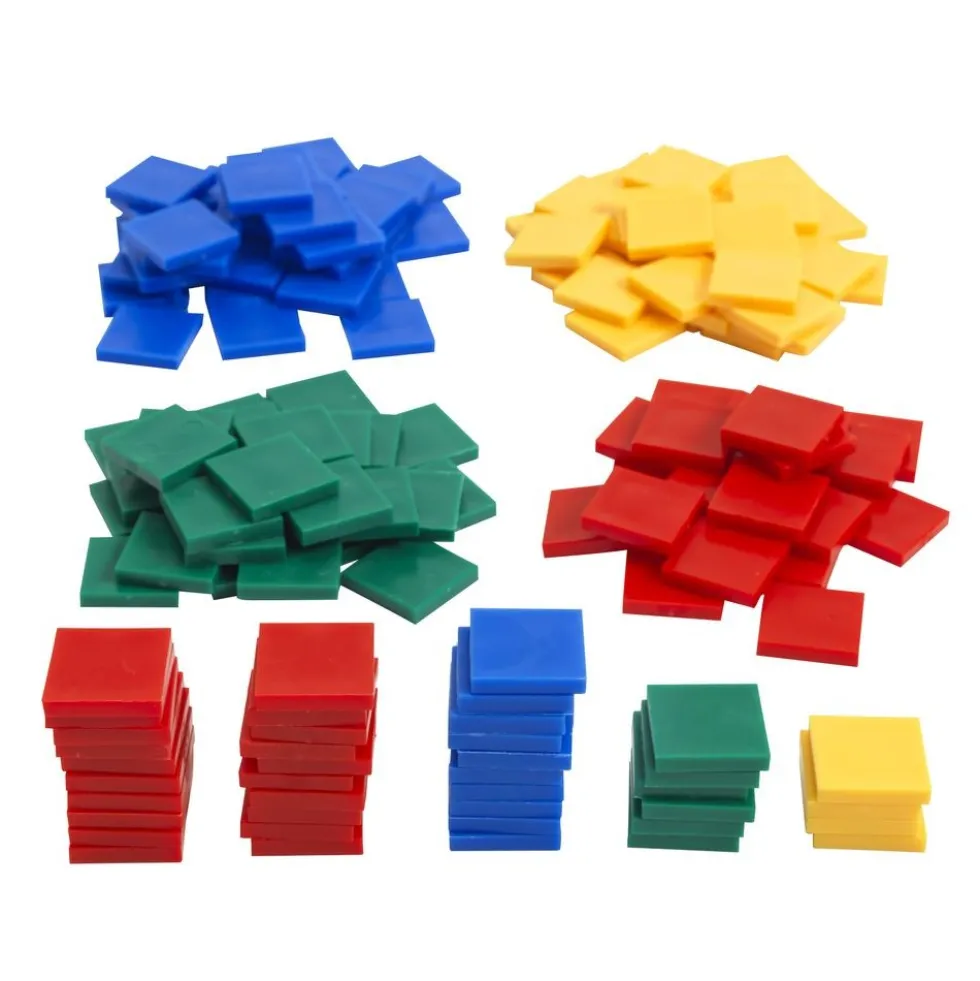 Color Tiles, 1", 2,000 in Container