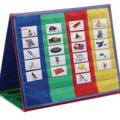 4-Column Desktop Pocket Chart™ And Stand - 1 chart, 1 stand