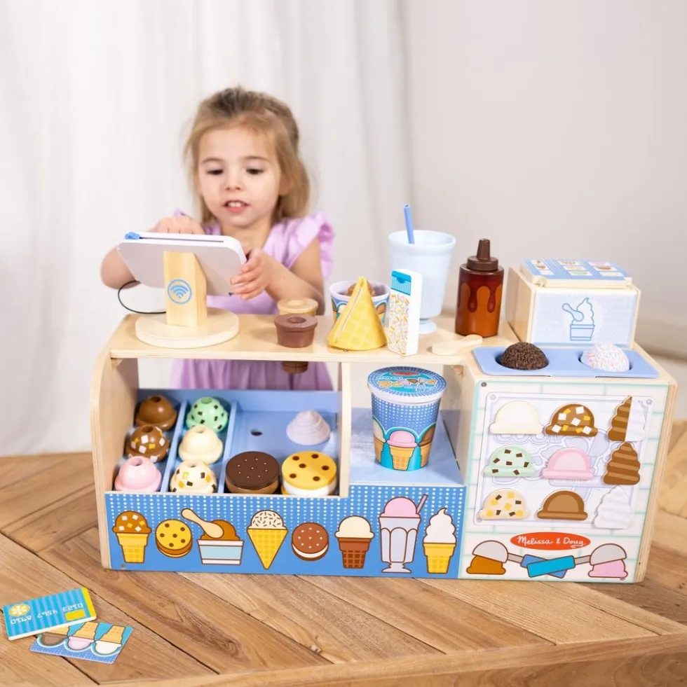 Cool Scoops Ice Creamery Wooden Counter
