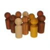 Cosy Multicultural Wooden Peg People - Set of 10