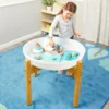 Cosy White Tuff Tray with Wood Stand