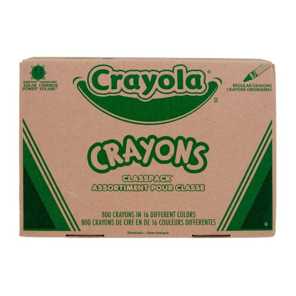 Crayola® Regular Crayons Classpack® Value Pack - 16 Colors, Set of 800