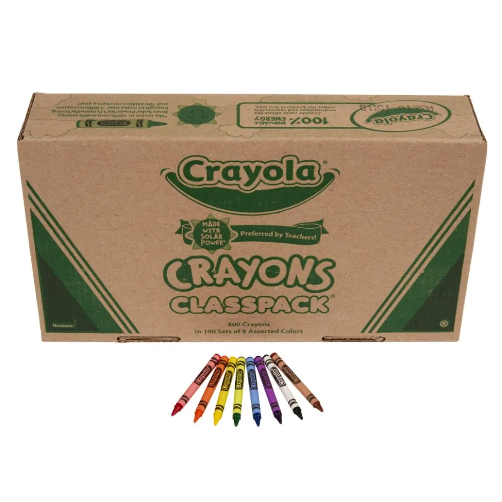 Crayola® Regular Crayons Classpack® Value Pack - 8 Colors, Set of 800