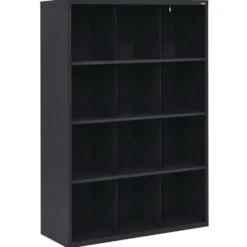 Cubbie Storage Organizer - 12 Cubbies - Black