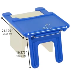 Cube Chair with Tray - Yellow