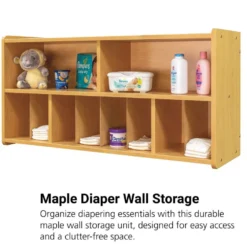 Diaper Wall Storage - Maple/Maple, Assembled