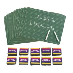 Discount School Supply®10 Mini Chalkboards & 10 Chunky Erasers