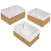 Discount School Supply® Paper Rope Baskets with Fabric Lining - Set of 3