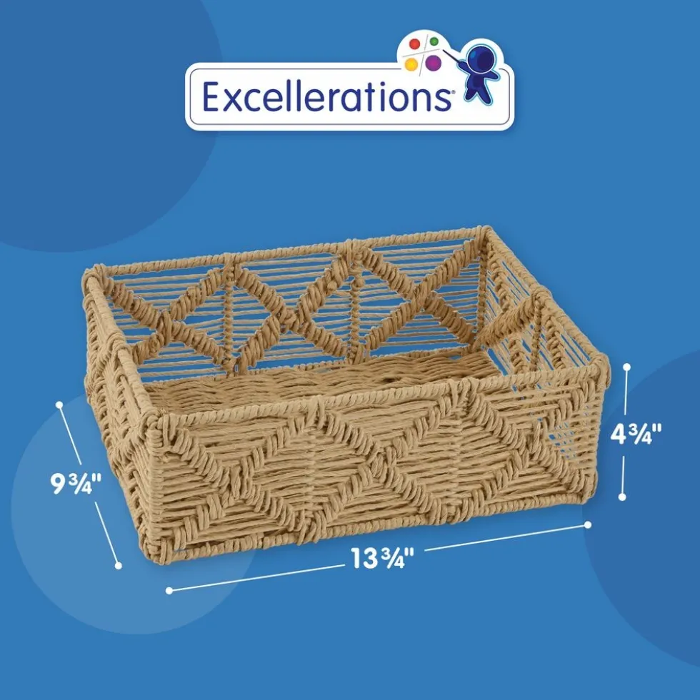 Discount School Supply® Paper Rope Rectangle Basket