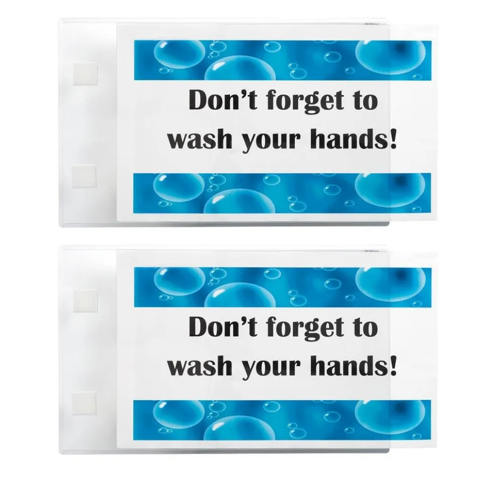 DocU-Sleeves 8-1/2" x 14" Wall-Mount Document Display - Set of 10