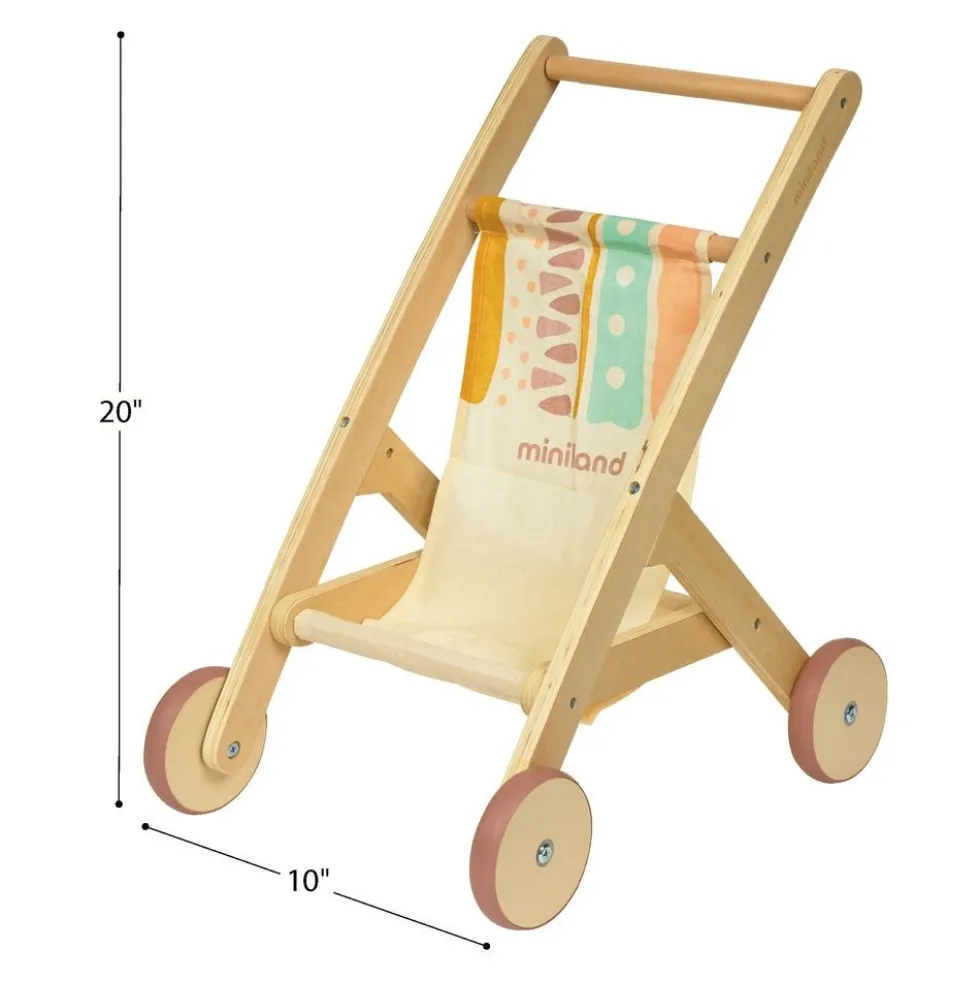 Doll Wooden Stroller 15"