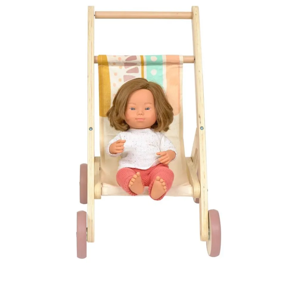 Doll Wooden Stroller 15"