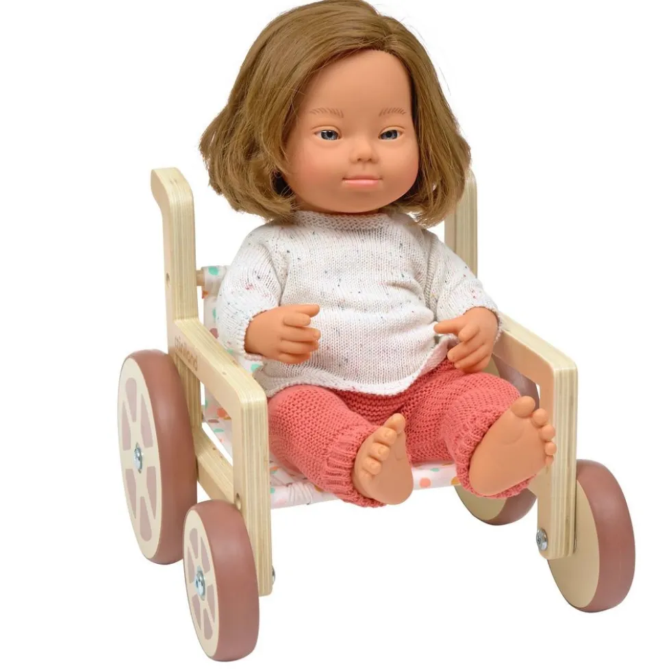 Doll Wooden Wheelchair 15"