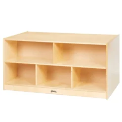 Double-Sided Mobile Shelf Storage Island