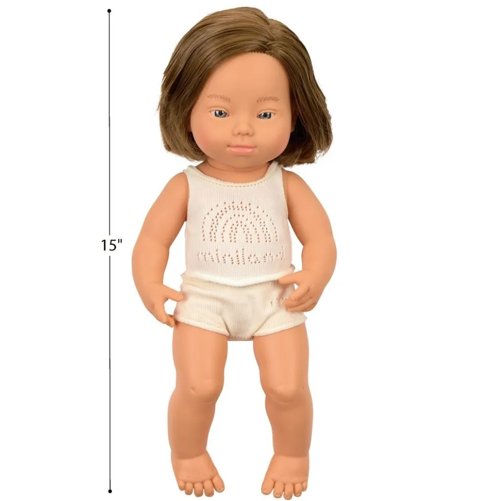 Down Syndrome 15" Doll Caucasian Girl
