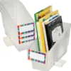 Durable Book And Binder Holder With Stabilizer Wing and Label Holder™ - Clear - 4 bins, 8 labels