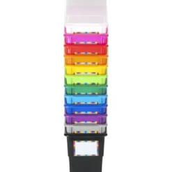 Durable Book And Binder Holders - 12-Pack Rainbow