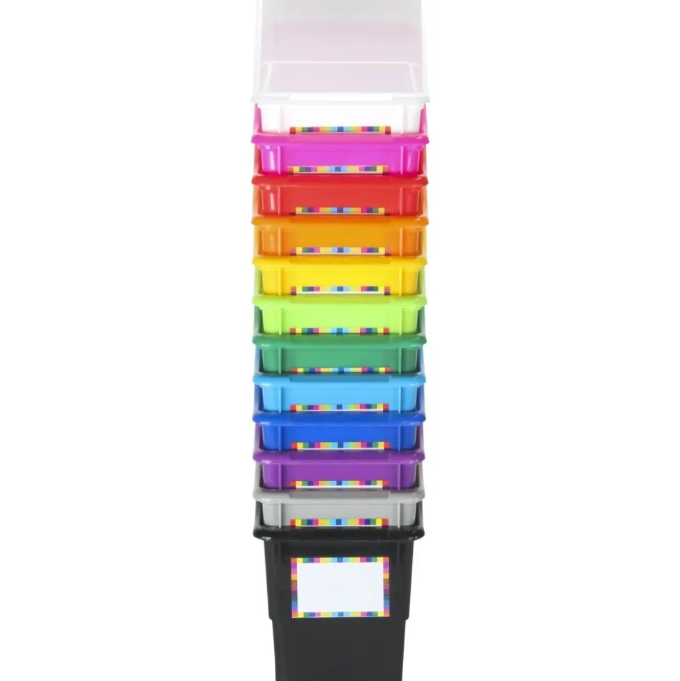 Durable Book And Binder Holders - 12-Pack Rainbow