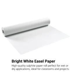 Easel Paper Roll, Bright White High Quality Sulphite Paper ideal for wet or dry applications, 18