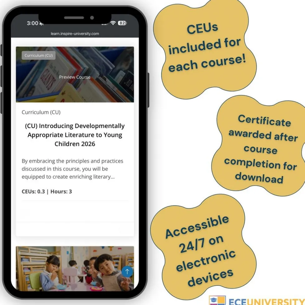 ECE University Childcare Staff Training - Online Course Library (Up to 50 Users)