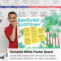Economy Weight White Poster Board - 50 Sheets