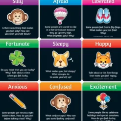 Emoji Feelings Cards - Laminated - Set of 12