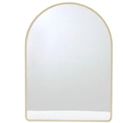 Environments® Arched Wall Hanging Acrylic Mirror with Wood Frame - Natural