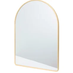 Environments® Arched Wall Hanging Acrylic Mirror with Wood Frame - Natural