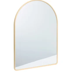 Environments® Arched Wall Hanging Acrylic Mirror with Wood Frame - Natural