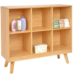 Environments® Bamboo Free Standing Storage Unit - 6 cubbies