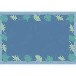 Environments® Blue Leaf Carpet - 6' x 9'