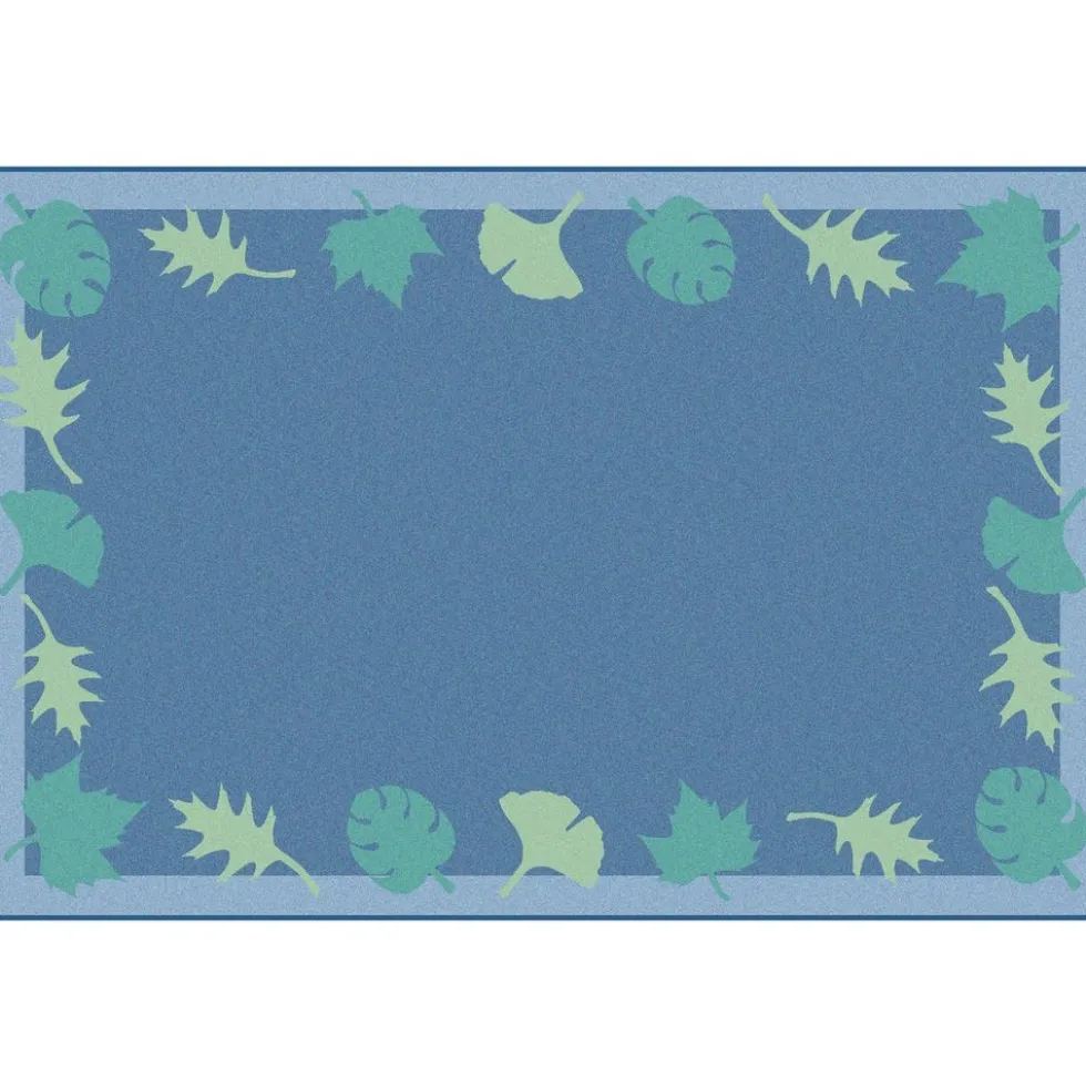 Environments® Blue Leaf Carpet - 6' x 9'