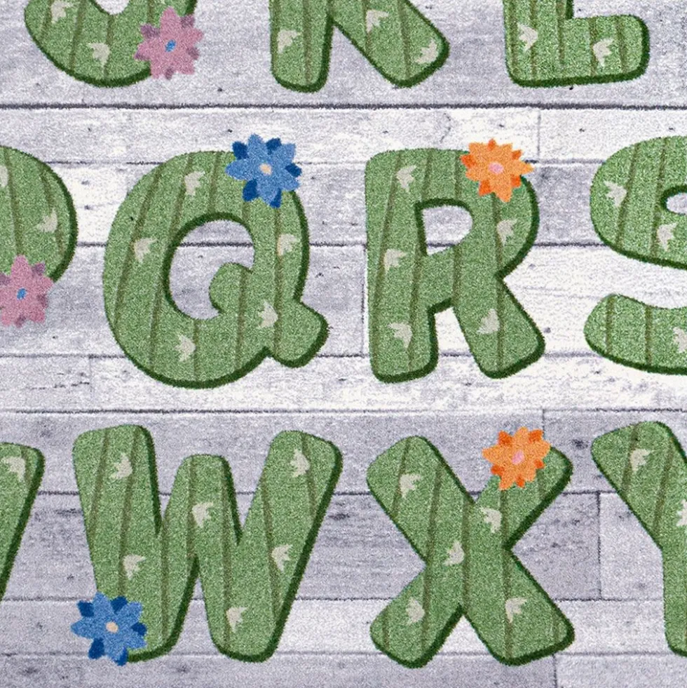 Environments® Cactus Alphabet Rug 7’ 6” x 12’