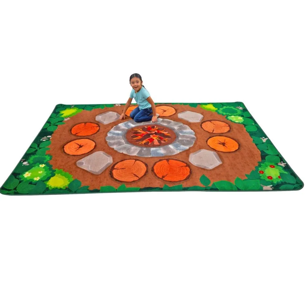 Environments® Campfire Rectangular 6' x 9' Pixel Perfect Carpet