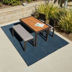 Environments® Dunes Indoor/Outdoor Carpet 4' x 6' - Mariner Blue