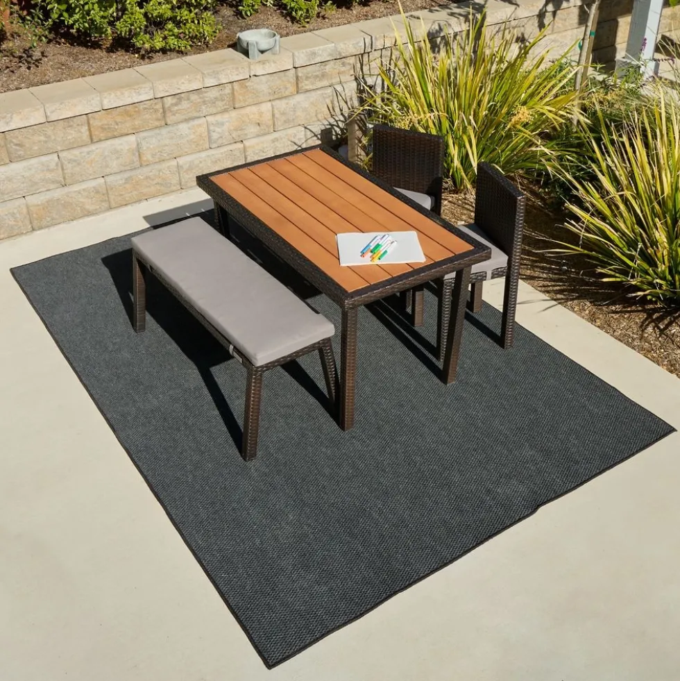 Environments® Dunes Indoor/Outdoor Carpet 7'6" x 12' - Clouded Gray