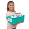 Environments® GemLuxe™ Easy Label Bin With Lid - Turquoise