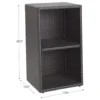 Environments® Indoor/Outdoor Wicker Side Table with Wicker Shelf