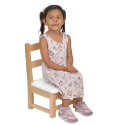 Environments® Ladderback White & Natural Toddler Chair, 8"H